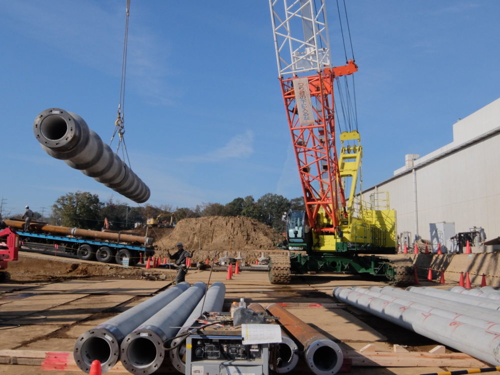 ④工場棟建築工事状況（11月中旬）